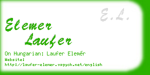 elemer laufer business card